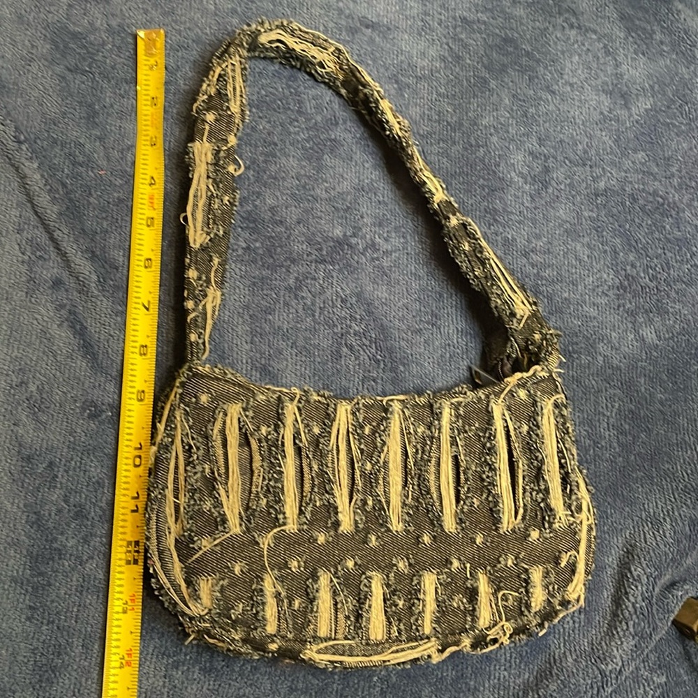 Y2K denim mini purse.